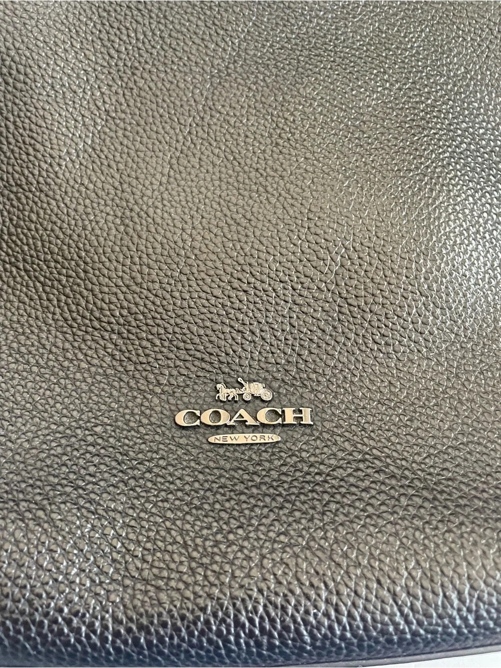 Coach 21377 Crossbody Bag Women Small Black Pebbled Leather